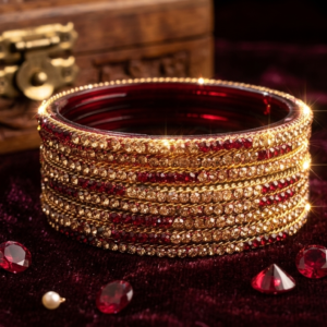 Golden stone bangles