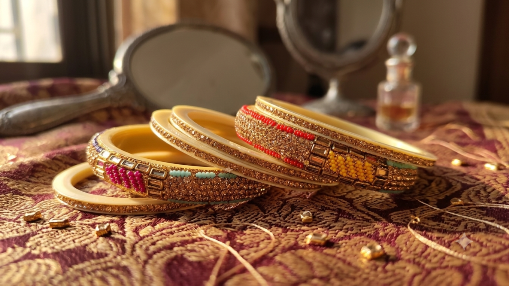 Multicolored bangle set