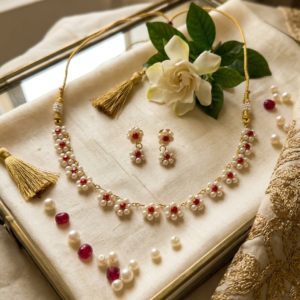 Pearl necklace (red)