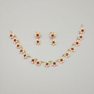 Pearl necklace (red)