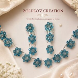 Blue crystal necklace