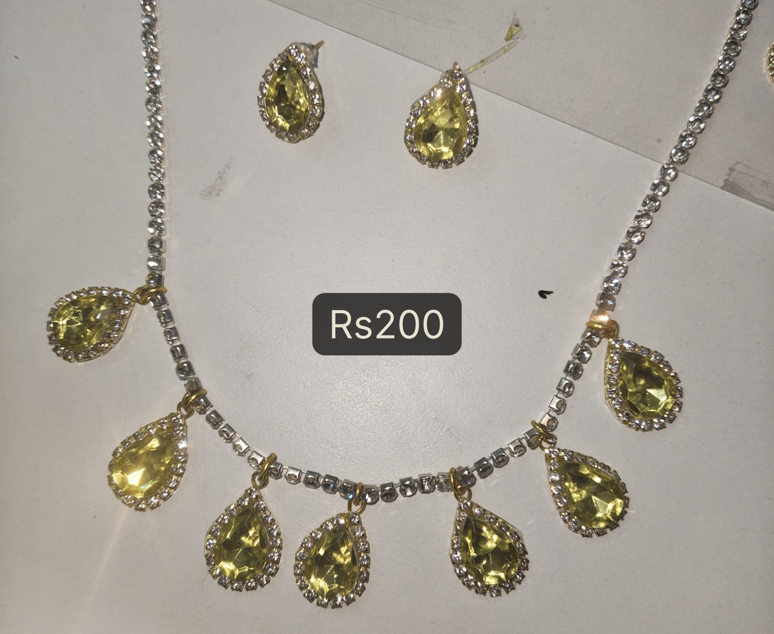 Light green kundan stone necklace - Image 2