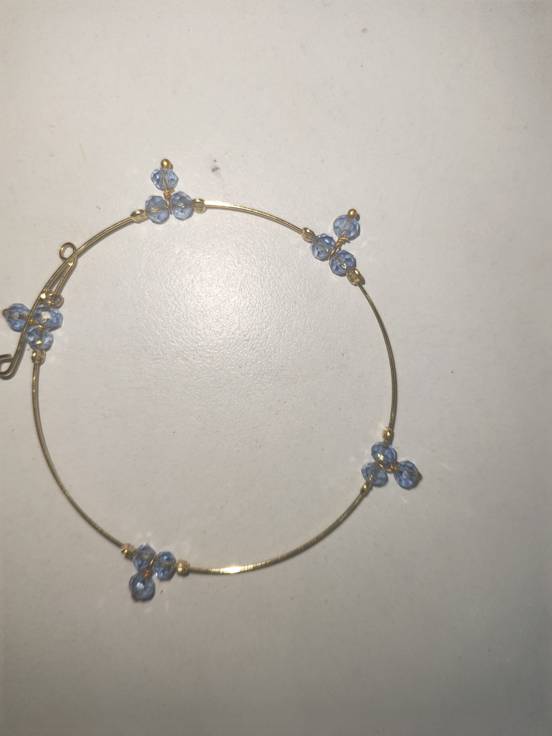 Pastel blue crystal bracelet - Image 2
