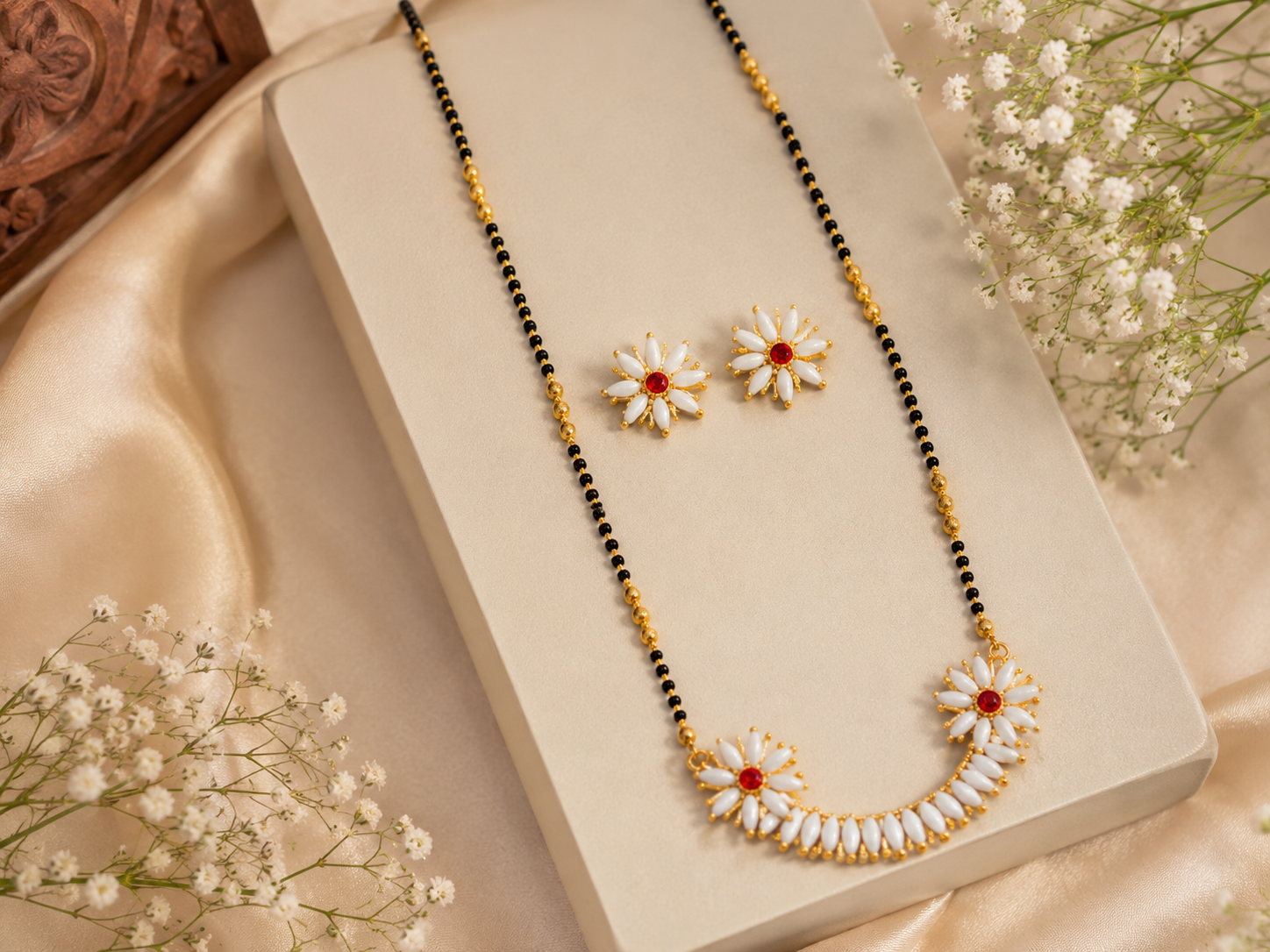Pearl pendant mangalsutra