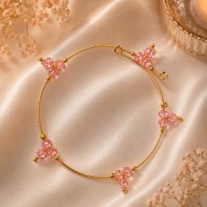 Pastel pink crystal bracelet