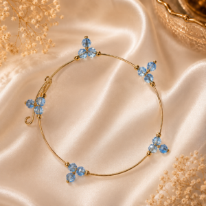 Pastel blue crystal bracelet