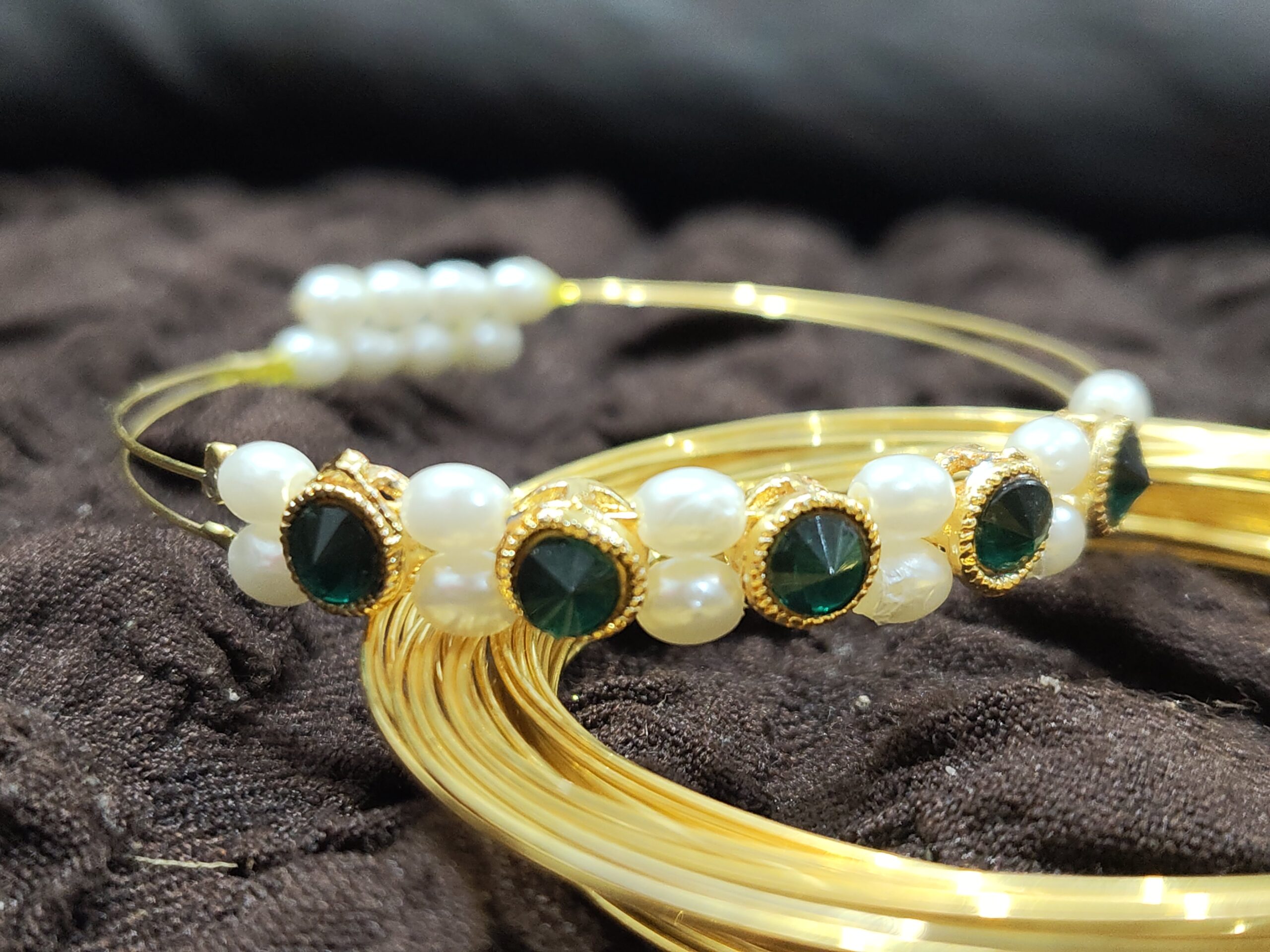 Bracelet (green kundan) - Image 2