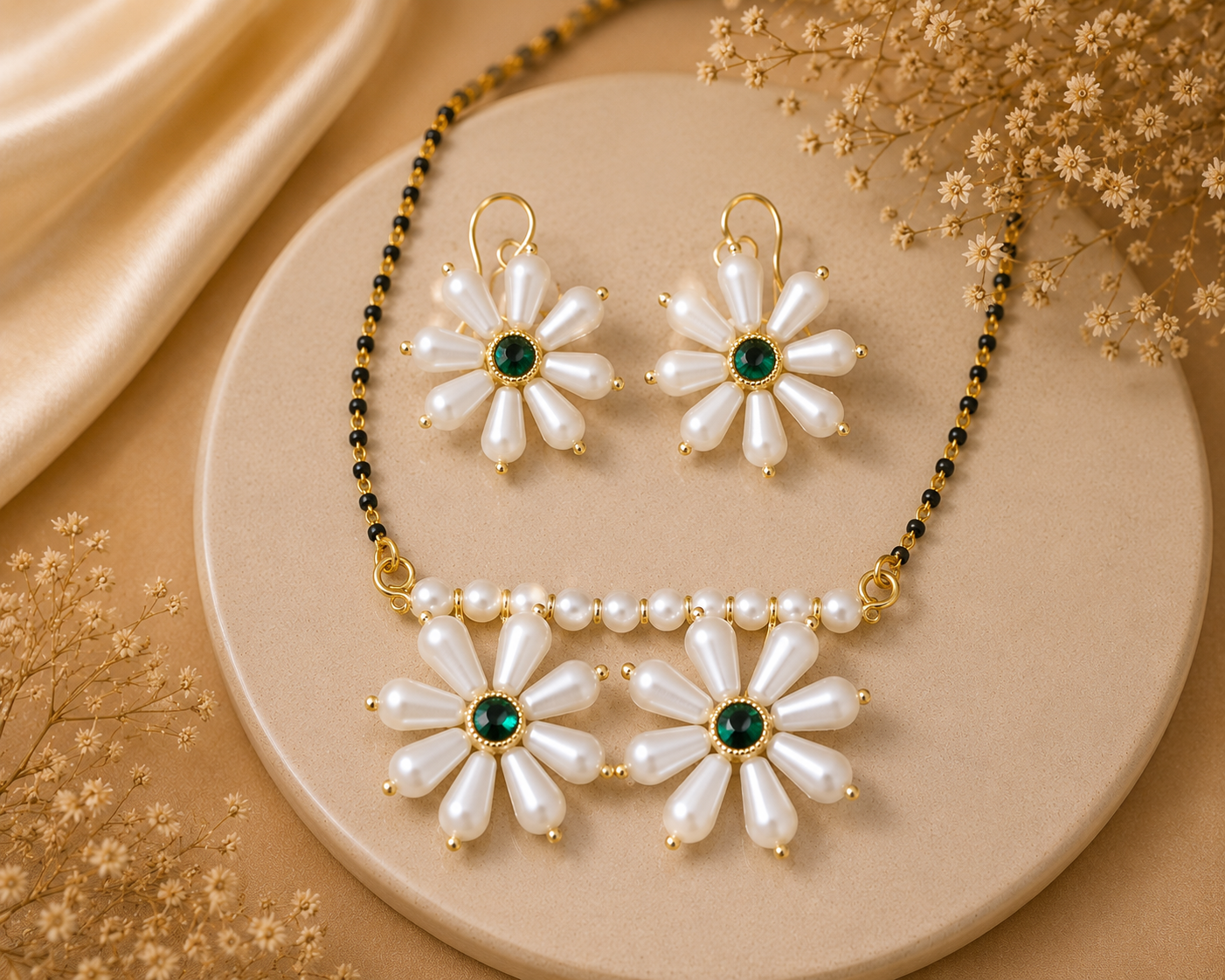 Green parijaatak mangalsutra (big)