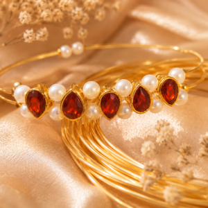 Bracelet (red kundan)