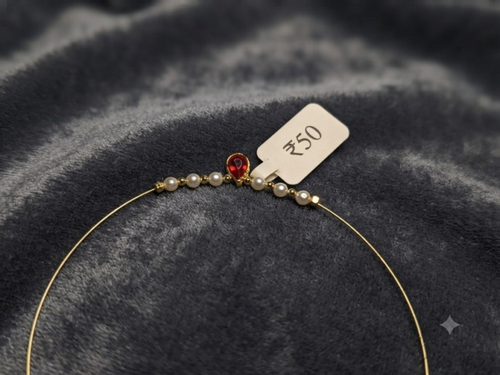 Red Kundan Mini Necklace
