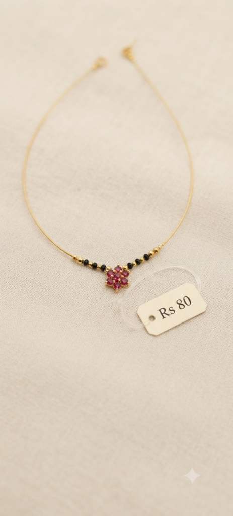 Red Flower Mangalsutra