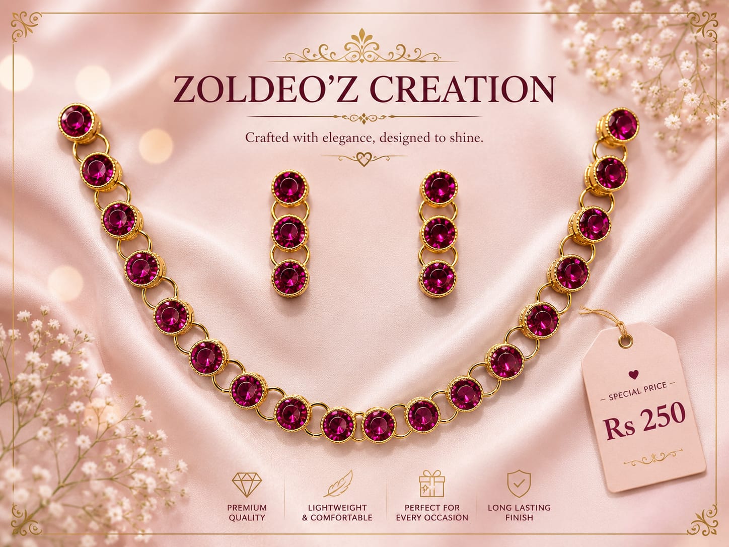 Pink(Rani) Necklace