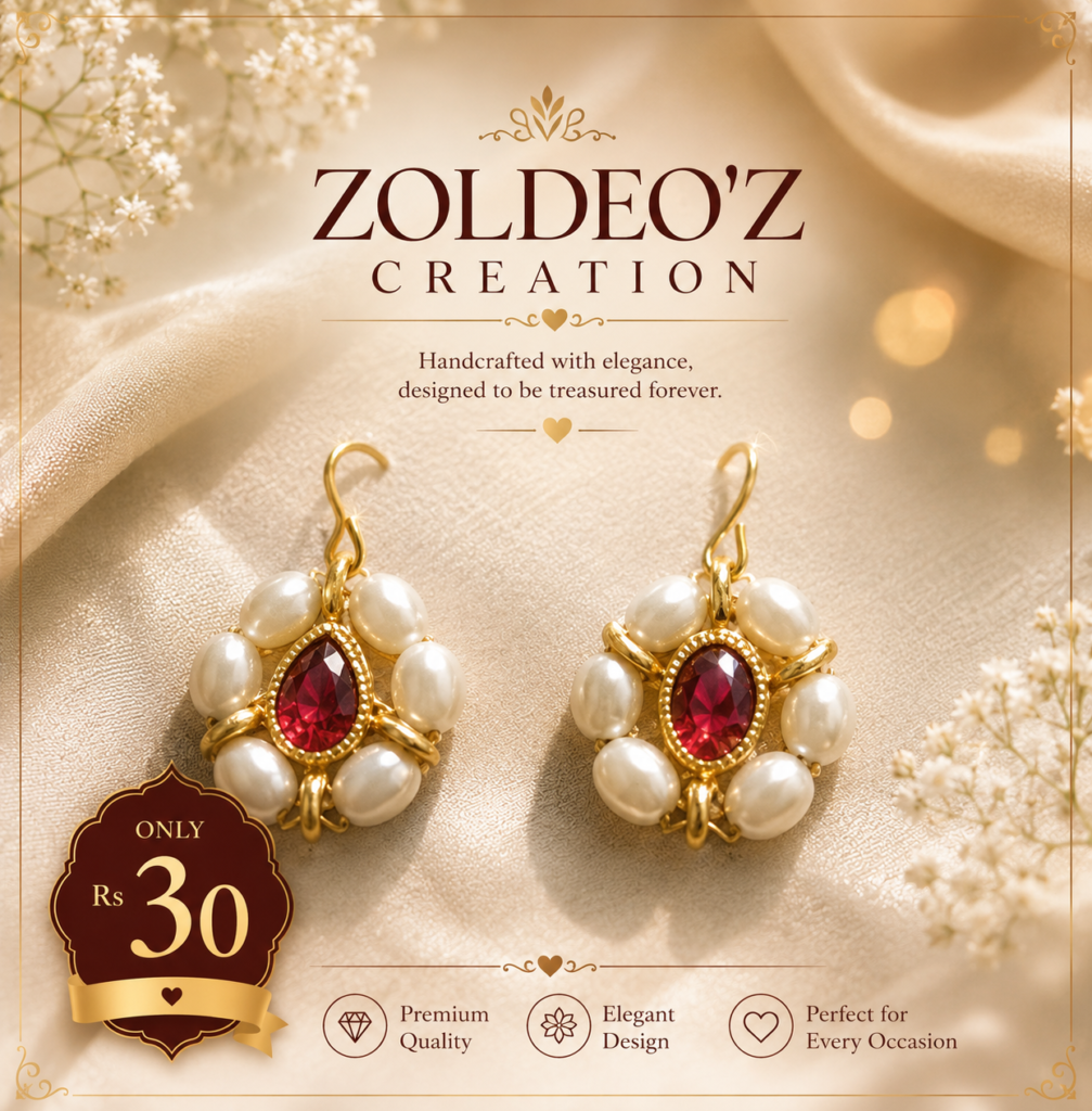 Red kundan Earring