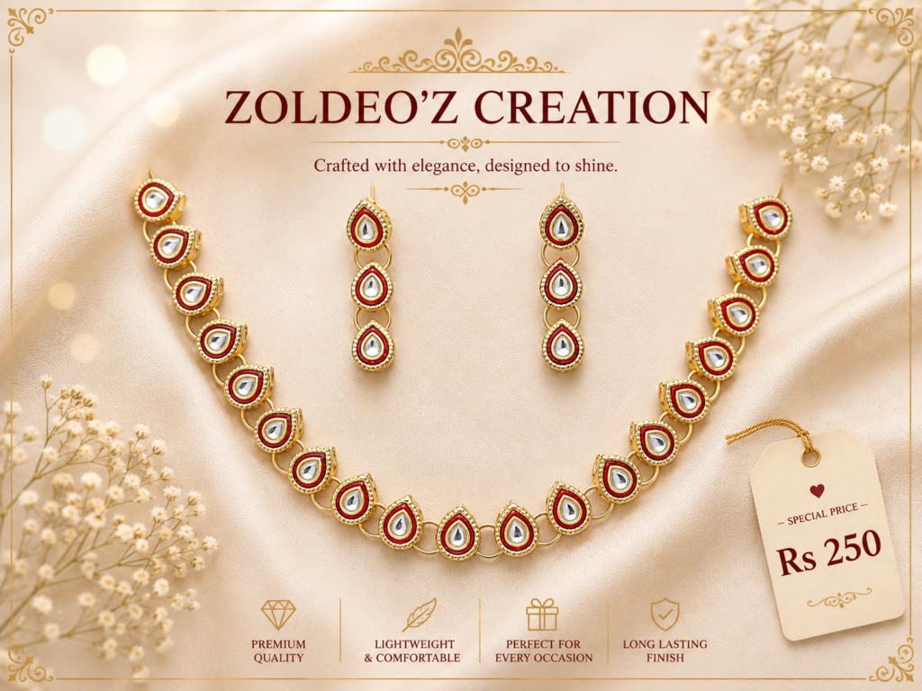 Drop Kundan necklace