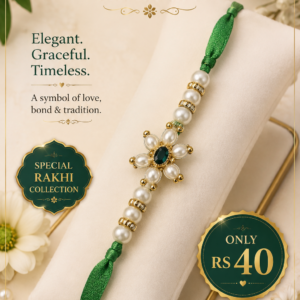 Green Kundan Rakhi